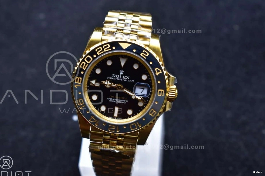 126718 GRNR Gold Factory YG CHS on 1:1 Black II GMT VR3285 Bracelet Edition Gain Best Dial Weight Master Jubilee 0507